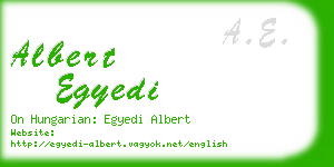 albert egyedi business card